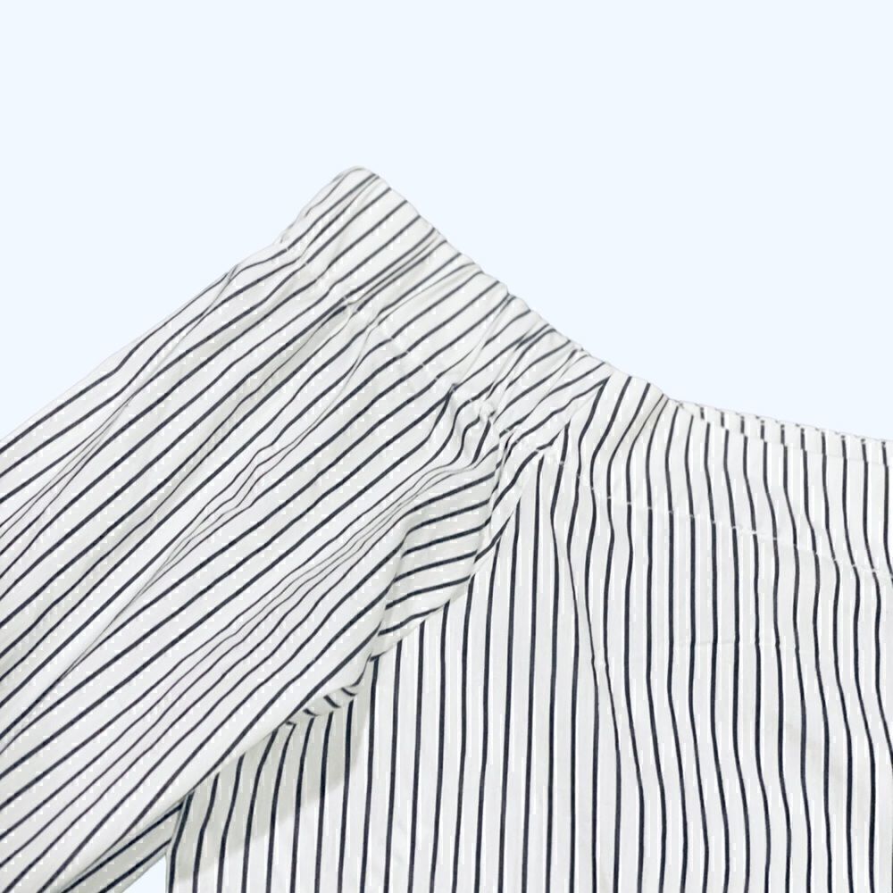 Artisan NY  Off The Shoulder Stripe Cotton Button Down Shirt - Picture 5 of 13